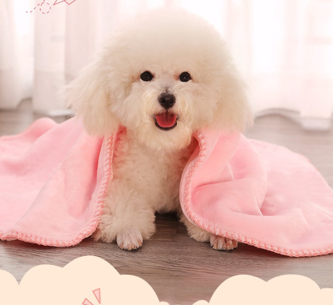 KFX-8193853 Soft and Padded Double Heavy Thermal Pet Blanket for Dogs in Blue, Pink, and Mint Green