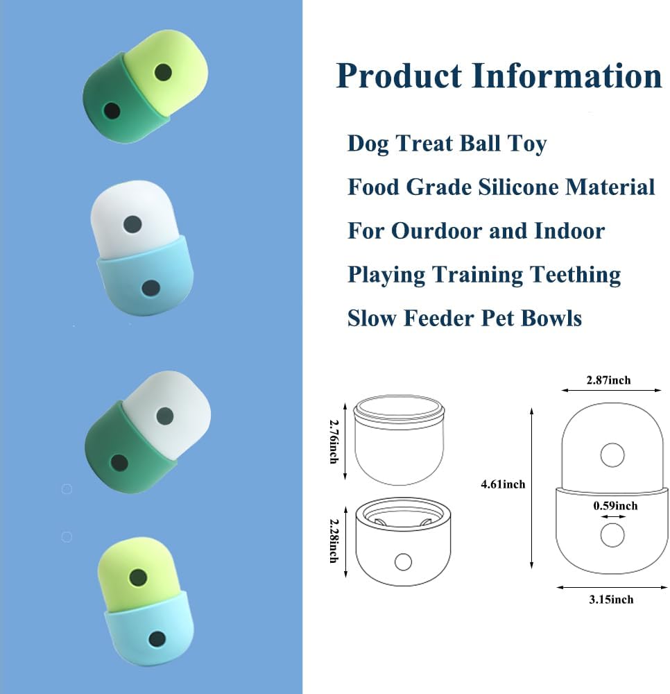 KFX-8194493 Interactive Treat Dispensing Puzzle Toy for Small to Medium Dogs – Enrichment Food Ball for Training and Slow Feeding