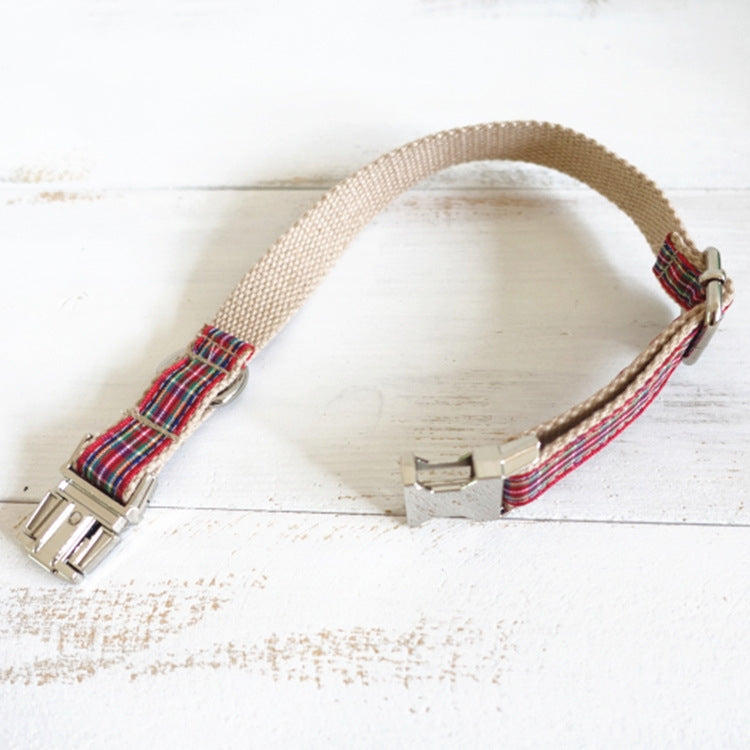 KFX-8195005 Red Plaid Ring for Dogs - Durable Polyester Material