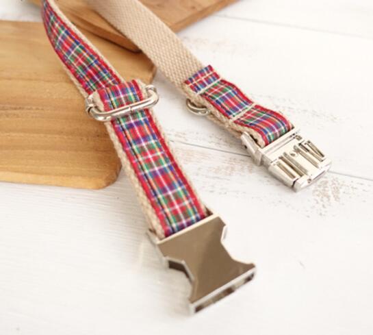 KFX-8195005 Red Plaid Ring for Dogs - Durable Polyester Material