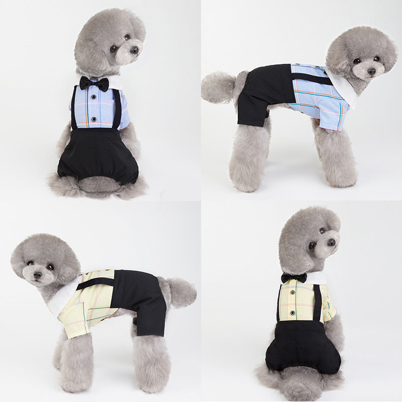 KFX-8195389 Stylish Cotton Dog Couple's School Uniform Suit for Spring and Summer