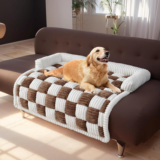 KFX-8197053 Cozy Thickened Plush Pet Bed for Dogs - Available in Multiple Colors and Sizes