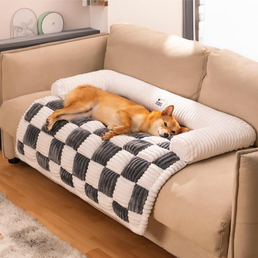 KFX-8197053 Cozy Thickened Plush Pet Bed for Dogs - Available in Multiple Colors and Sizes