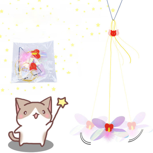 KFX-8197821 Interactive Hanging Door Cat Toy with Black Mouse Design - 1.8m Plush & Plastic