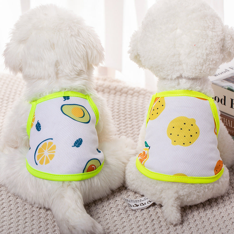 KFX-8199357 Summer Lightweight Vest for Small Dogs and Cats in Fun Fruit Designs