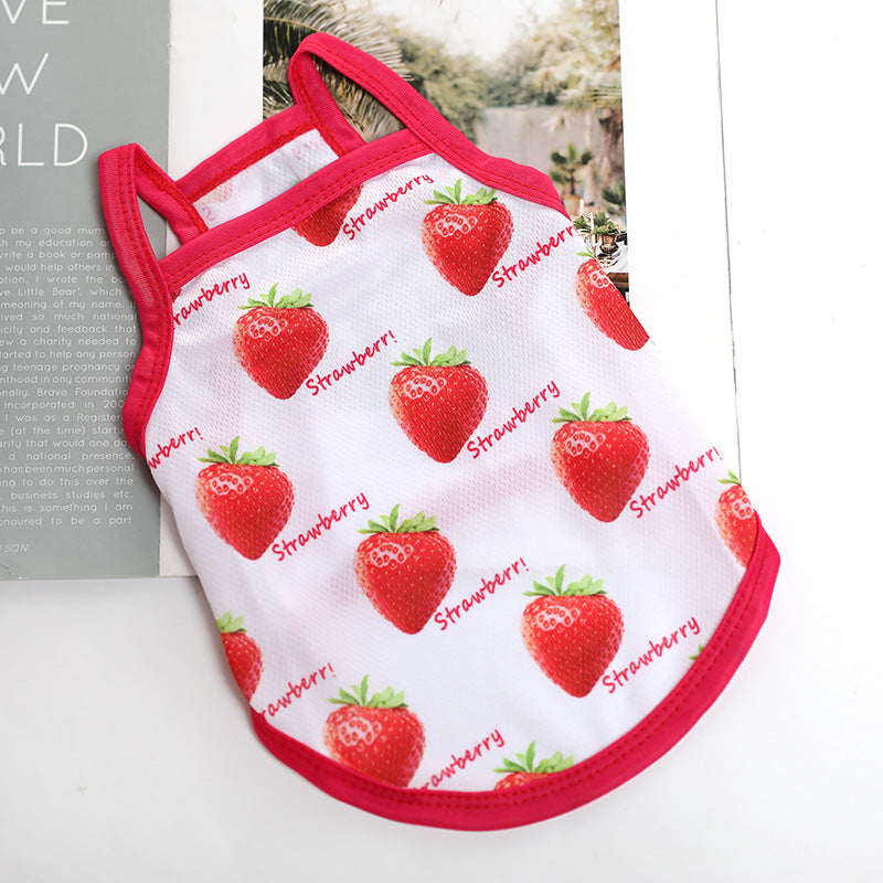 KFX-8199357 Summer Lightweight Vest for Small Dogs and Cats in Fun Fruit Designs