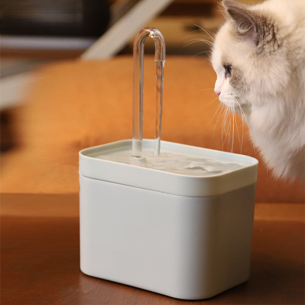 KFX-8200253 Automatic Cat Water Fountain with 1.5L Capacity and Adjustable Flow Modes for Healthy Hydration