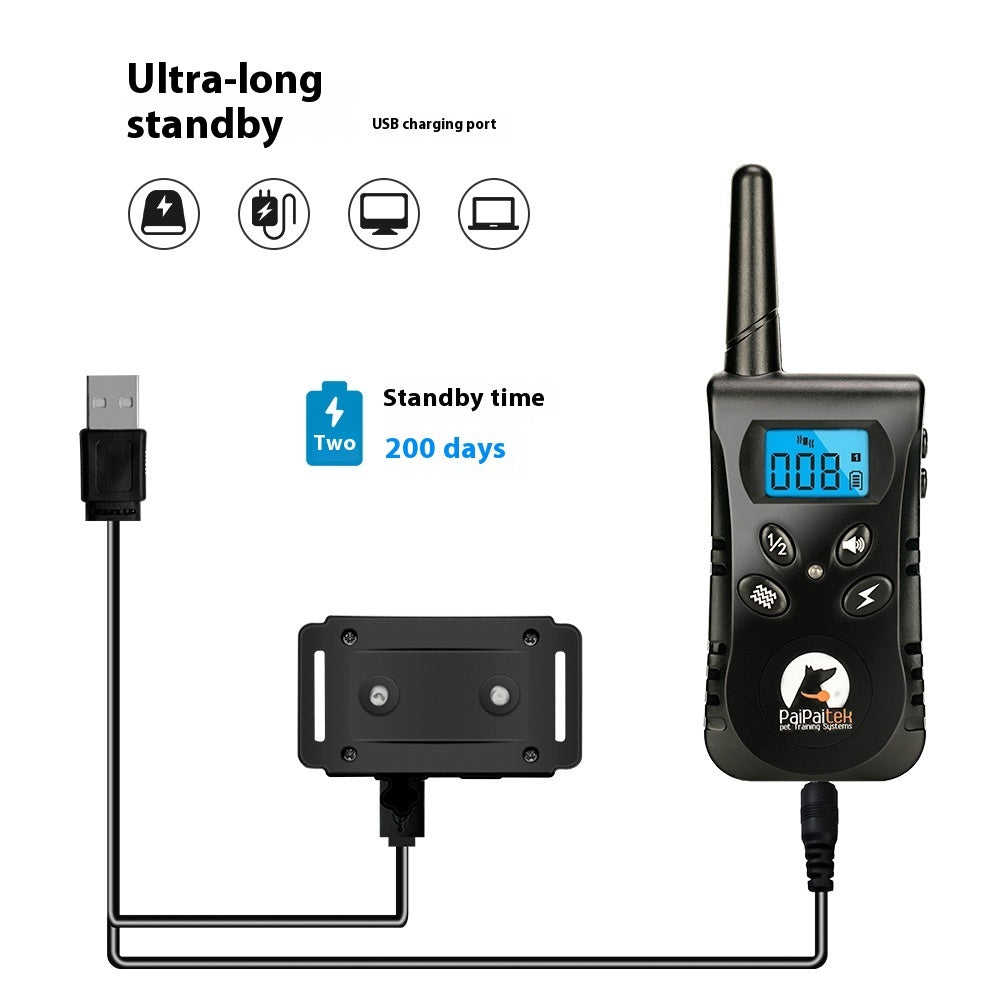 KFX-8200765 Remote Control Dog Trainer with USB Charging and 500M Range