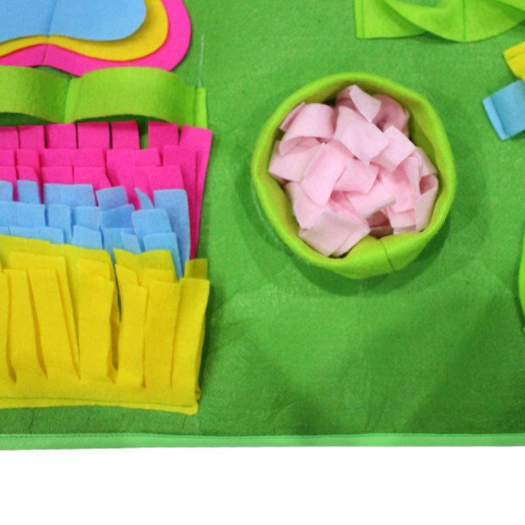 KFX-8203581 Creative Dog Sniffing Mat with Butterfly and Flower Designs for Educational Play