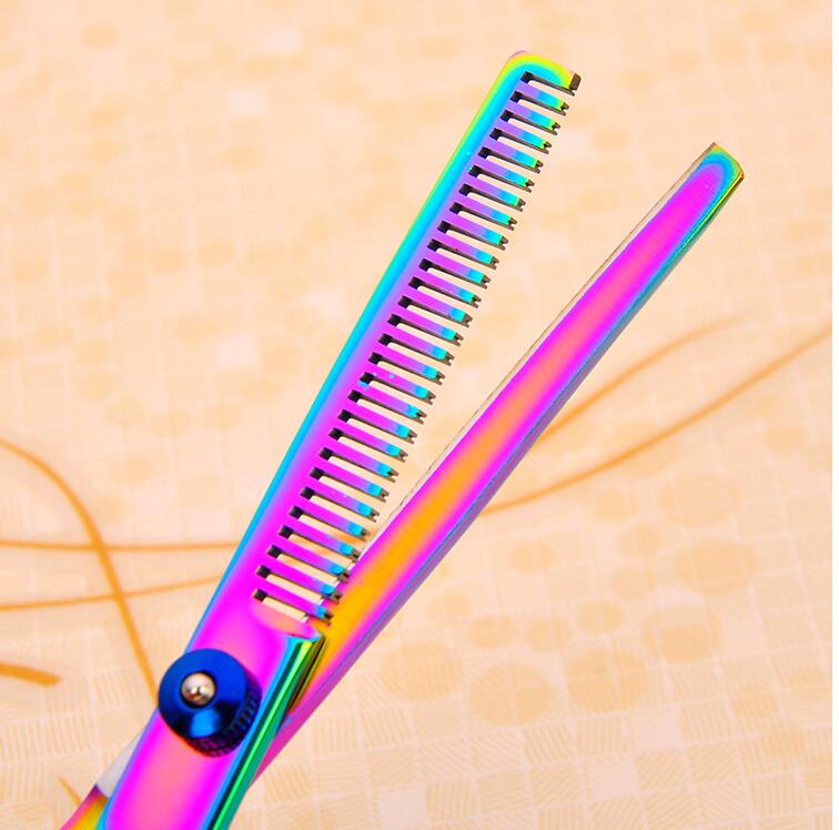 KFX-8204349 Professional Pet Grooming Scissors Set - 17.5 cm 4CR Material with Thinning Rate 20%-30% & Accessories
