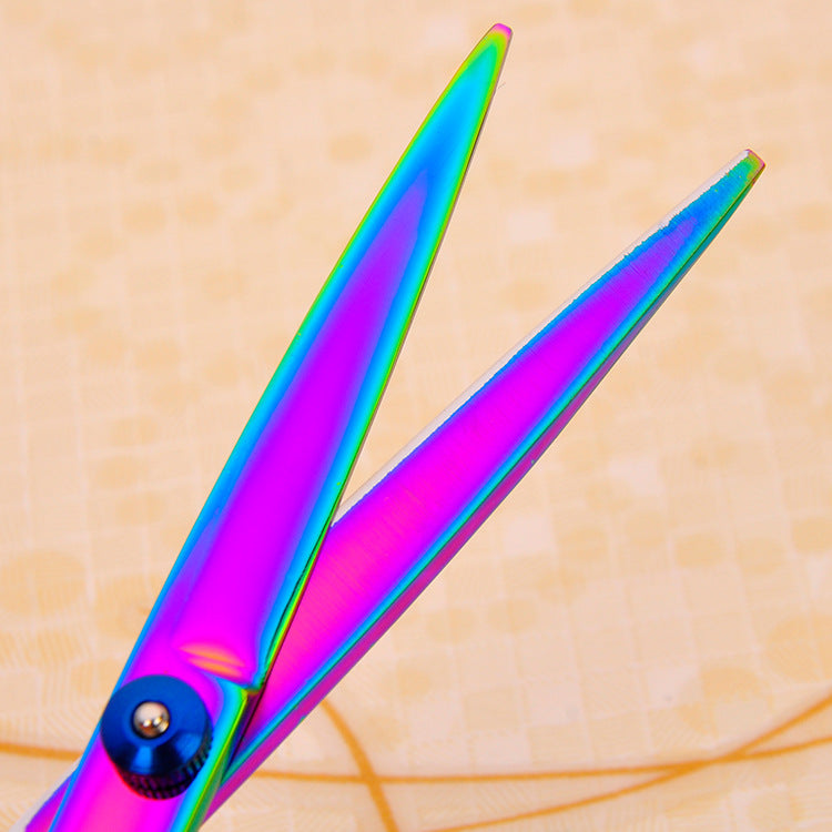 KFX-8204349 Professional Pet Grooming Scissors Set - 17.5 cm 4CR Material with Thinning Rate 20%-30% & Accessories
