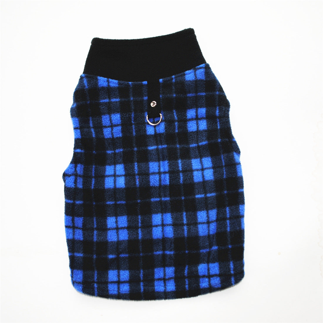 KFX-8206909 Thickened Fleece Vest Coat for Small Medium Dogs with Traction Ring – Casual Autumn Winter Wear