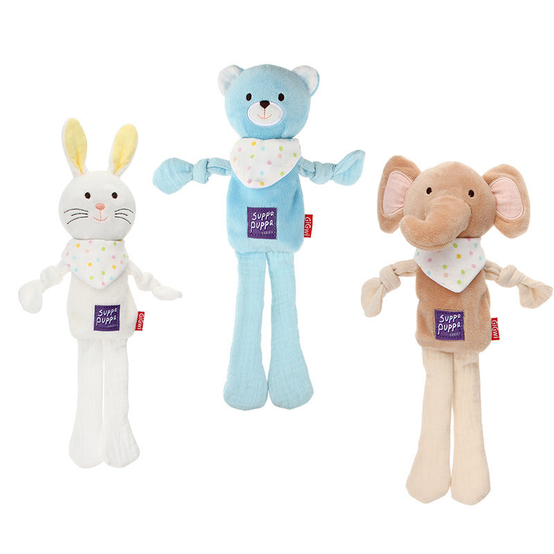 KFX-8208189 Milky Cute Sounding Plush Toy Dog Stick - Elephant, Bear, Raccoon Options Available