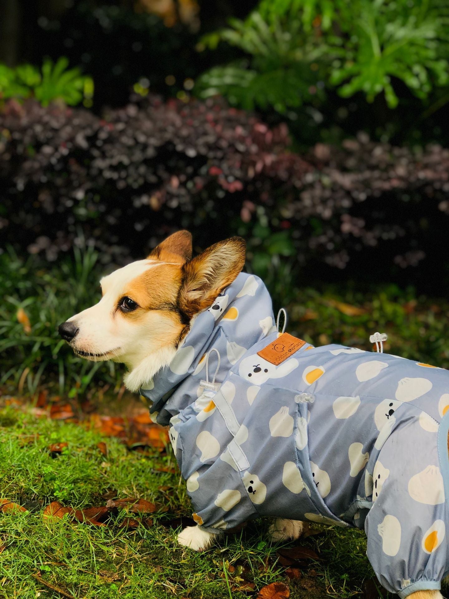 KFX-8209085 Fully Wrapped Waterproof Raincoat for Dogs - Available in Various Patterns and Sizes