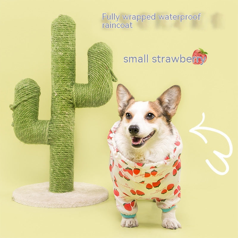 KFX-8209085 Fully Wrapped Waterproof Raincoat for Dogs - Available in Various Patterns and Sizes