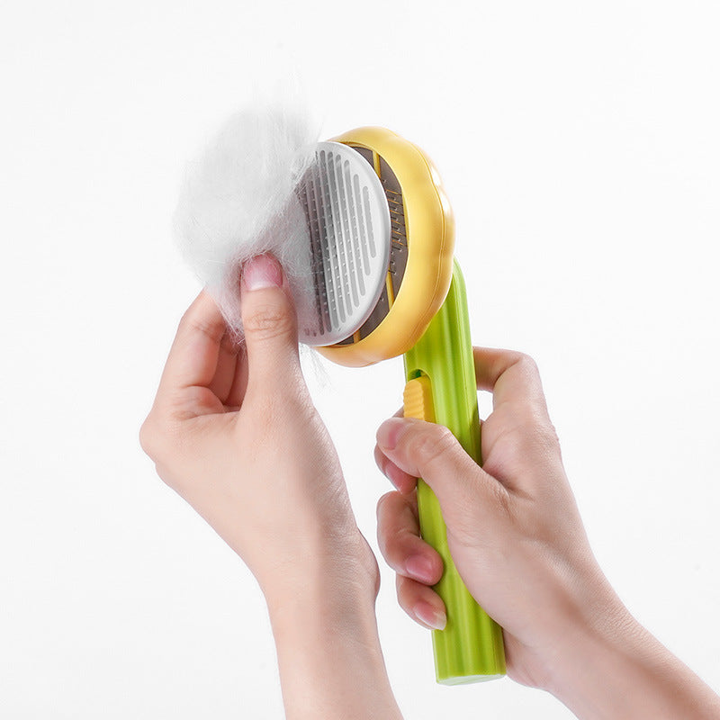 KFX-8210109 Sunflower Pet Comb for Cats and Dogs - Effective Hair Removal and Massage Tool