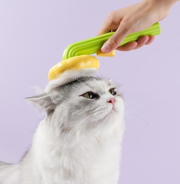 KFX-8210109 Sunflower Pet Comb for Cats and Dogs - Effective Hair Removal and Massage Tool