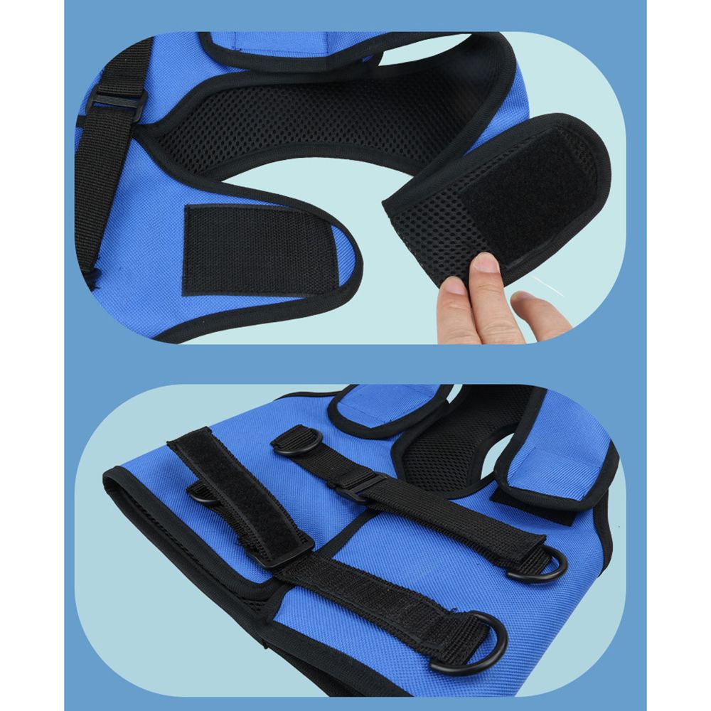 KFX-8213565 Rehabilitation Training Belt for Senior Dogs, Adjustable Oxford Fabric, Blue, Sizes S-L