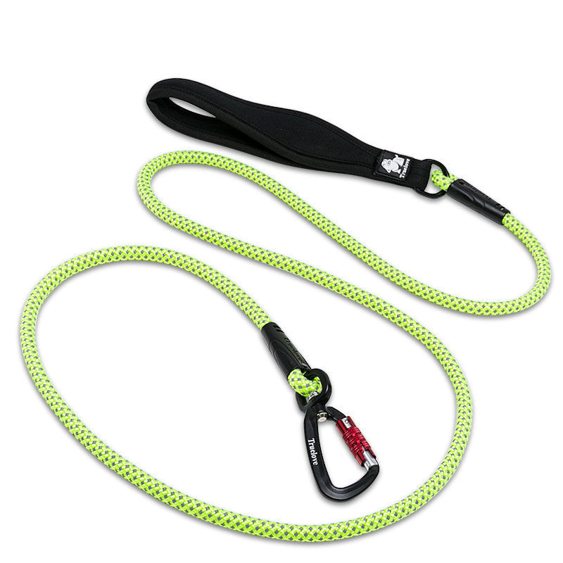 KFX-8214077 Reflective Nylon Dog Leash with Round Rope and Climbing Buckle - Available in Multiple Colors