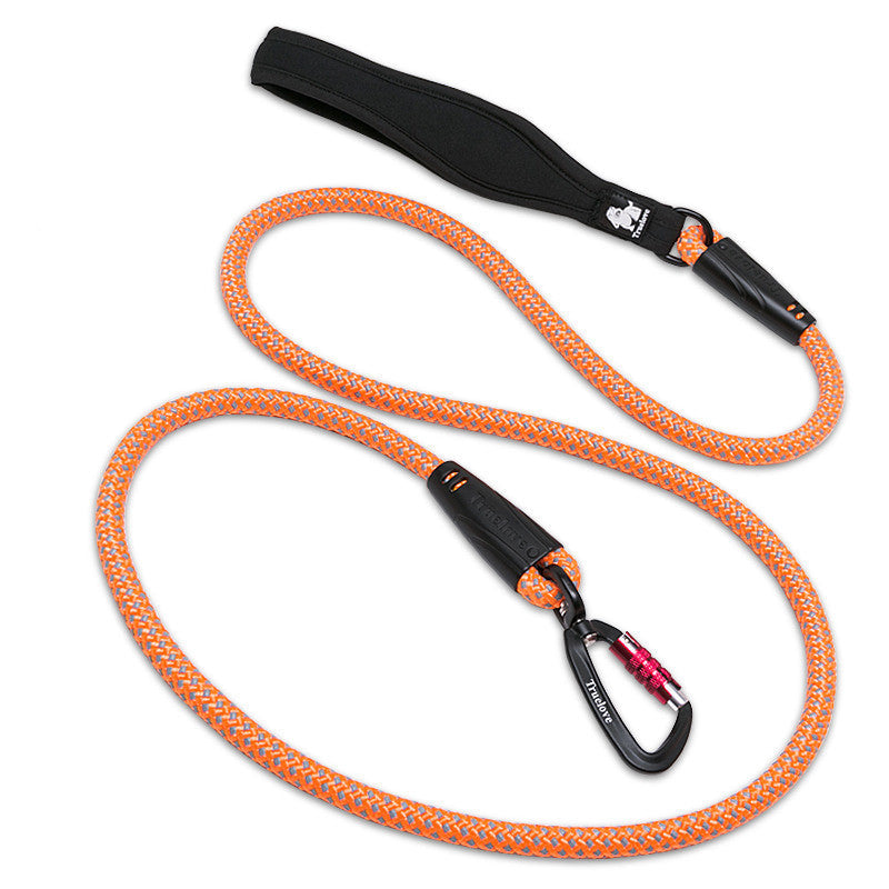 KFX-8214077 Reflective Nylon Dog Leash with Round Rope and Climbing Buckle - Available in Multiple Colors
