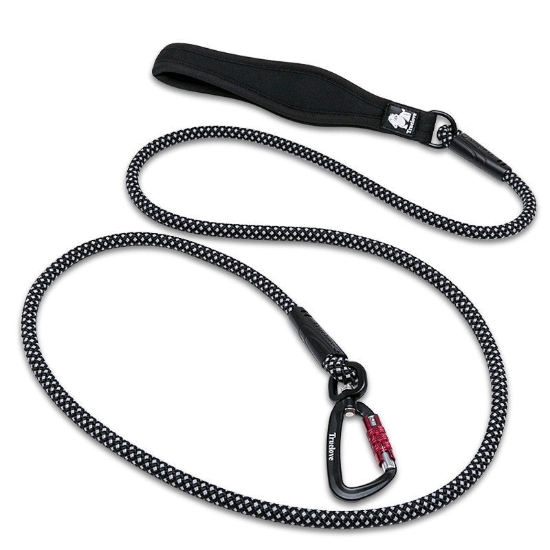 KFX-8214077 Reflective Nylon Dog Leash with Round Rope and Climbing Buckle - Available in Multiple Colors