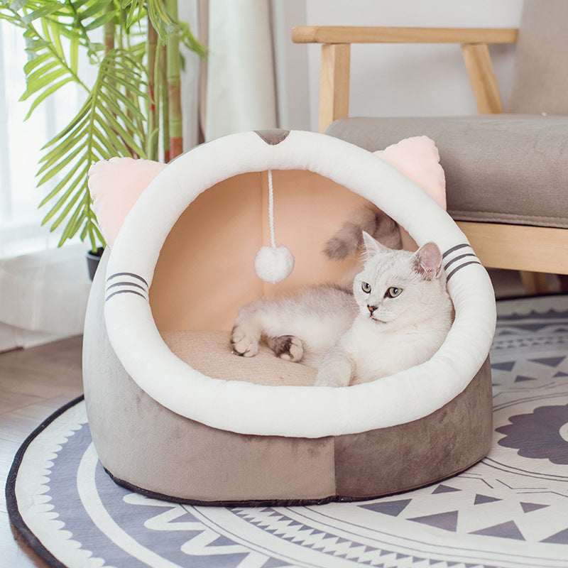 KFX-8214333 Cozy Cloth Cat and Dog Litter Nest for Autumn and Winter