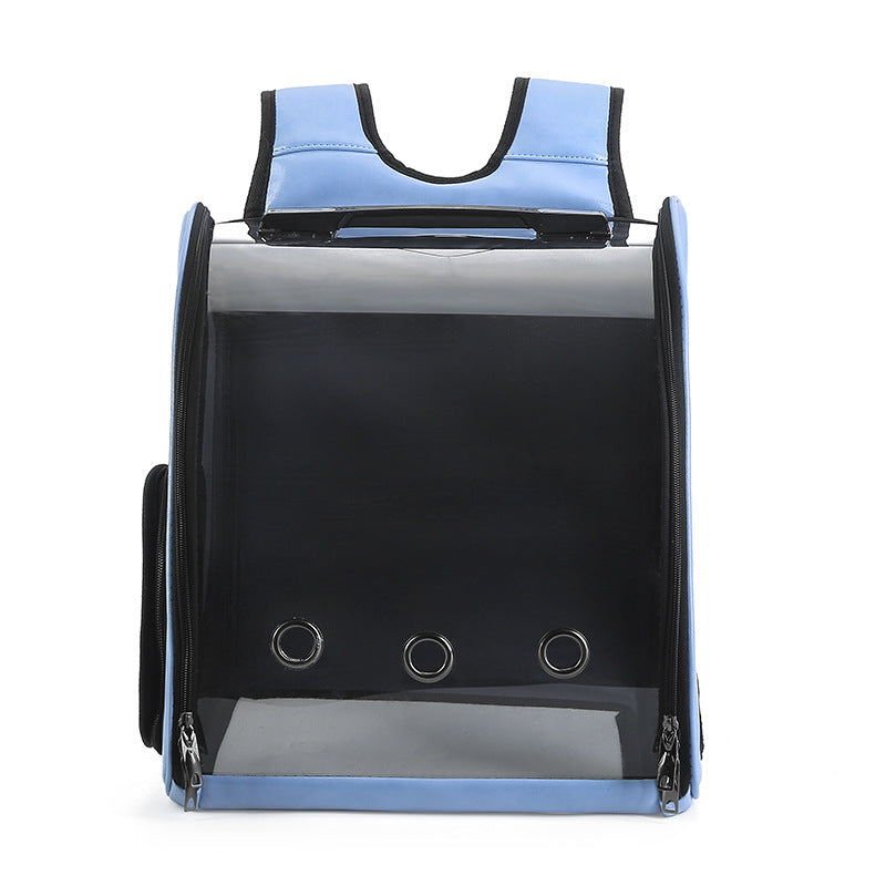 KFX-8216509 Transparent Folding Pet Backpack for Cats and Small Dogs, Food Grade PC Material, Medium Hardness