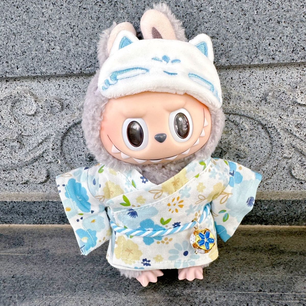 KFX-8218813 Floral Plush Doll Set with Eye Masks - Soft Cotton Outfit for Youth
