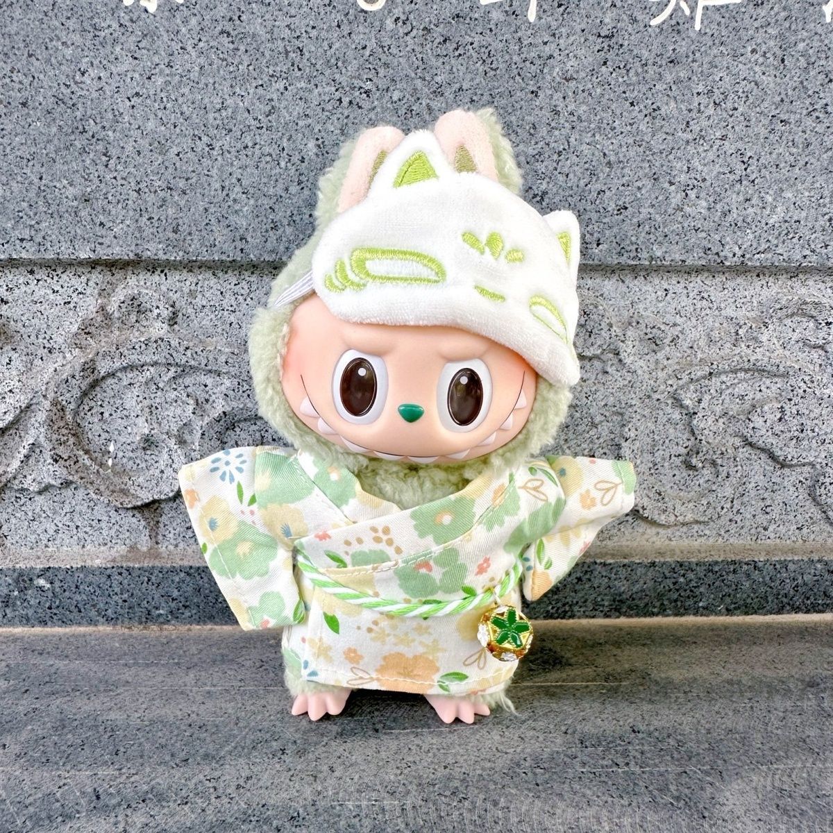KFX-8218813 Floral Plush Doll Set with Eye Masks - Soft Cotton Outfit for Youth