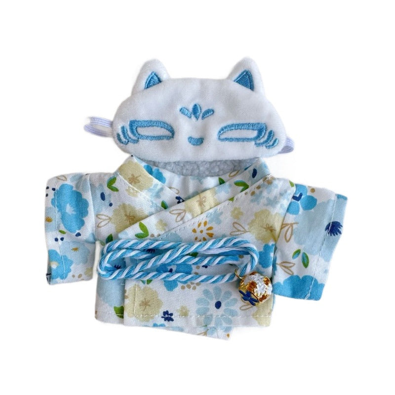 KFX-8218813 Floral Plush Doll Set with Eye Masks - Soft Cotton Outfit for Youth