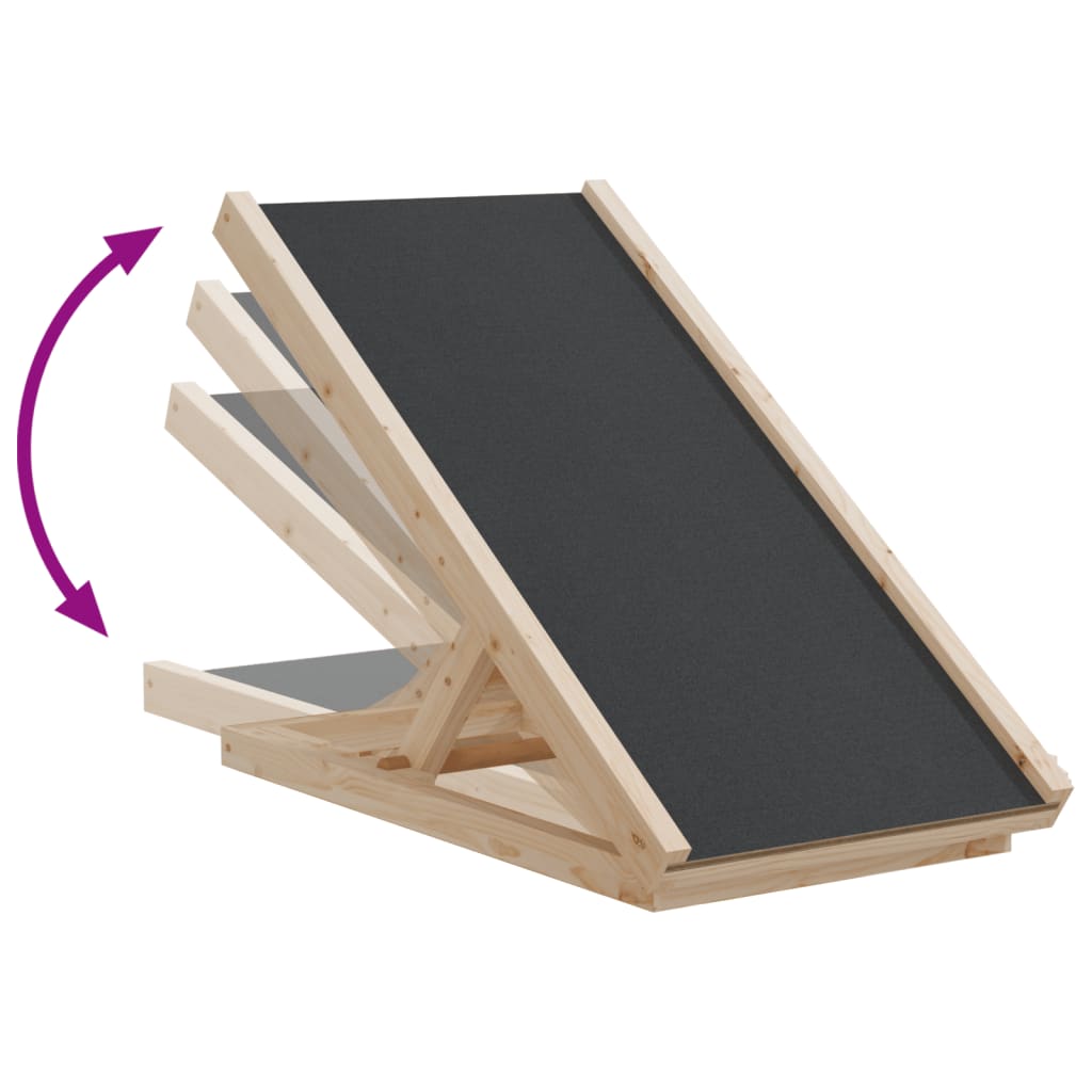 KFX-8219325 Adjustable Solid Wood Dog Ramp for Easy Access to Beds and Sofas