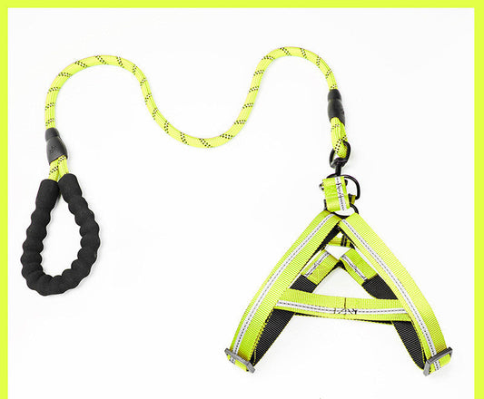 KFX-8219837 Adjustable Dog and Cat Leash with Reflective Chest Strap - Available in Multiple Colors and Sizes