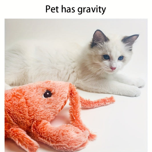 KFX-8221501 Interactive USB Charging Cat & Dog Plush Toy - Catnip Lobster with Touch Sensor