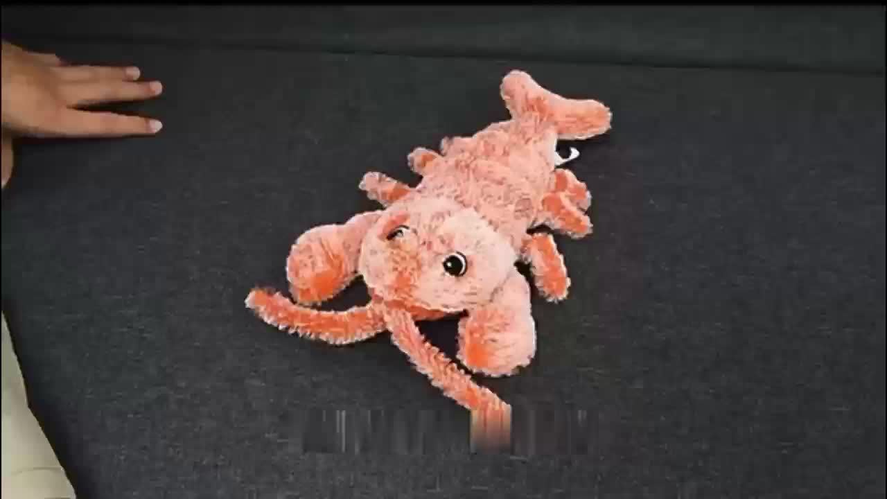 KFX-8221501 Interactive USB Charging Cat & Dog Plush Toy - Catnip Lobster with Touch Sensor