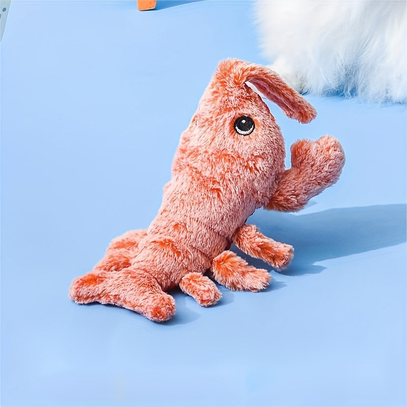 KFX-8221501 Interactive USB Charging Cat & Dog Plush Toy - Catnip Lobster with Touch Sensor