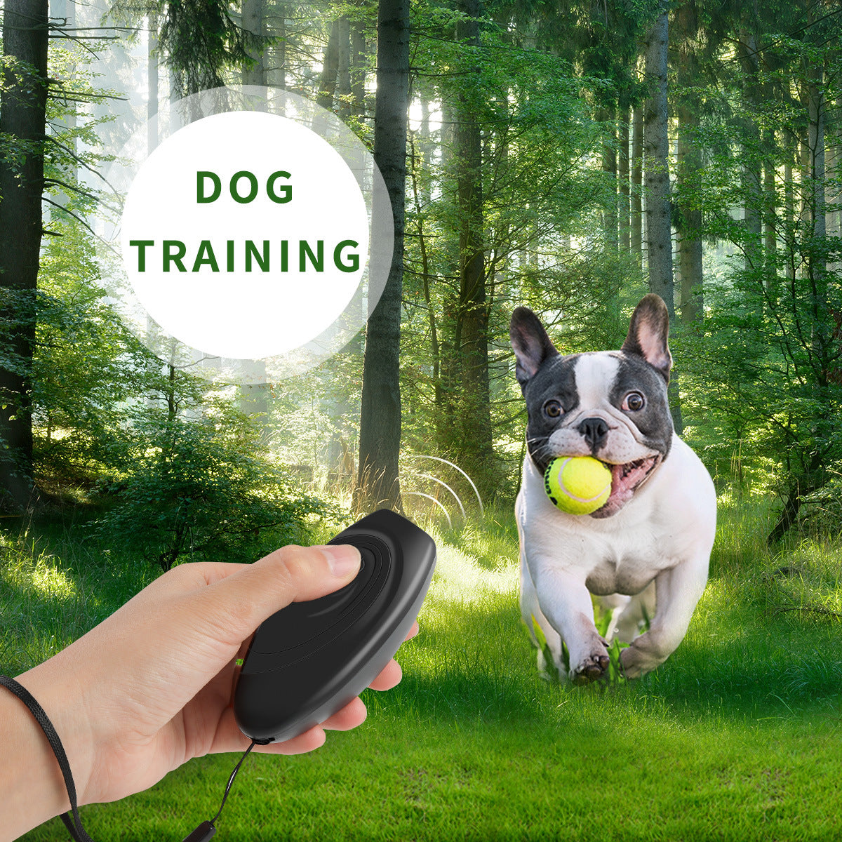 KFX-8223293 Ultrasonic Dog Repeller and Trainer in Black and Gray - Effective Bark Control Device