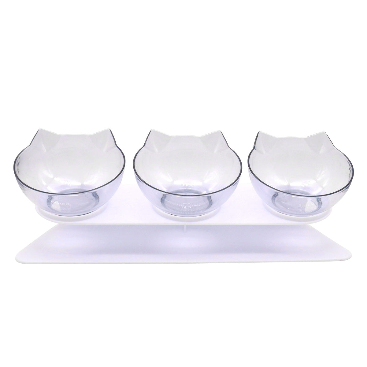 KFX-8223805 Cervical Support Feeding Basin for Cats and Kittens - Single, Double, or Triple Bowl Options