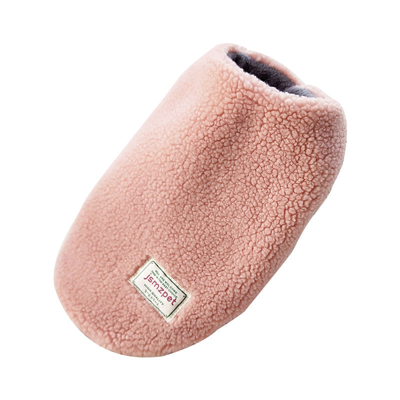 KFX-8224445 Cozy Cotton Vest for Small Dogs and Cats - Soft Lamb Wool, Solid Color, Available in Pink and Brown