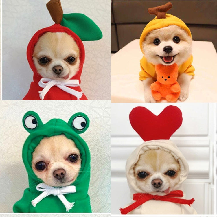 KFX-8225085 Cozy Cream Fleece Dog Hoodie for Autumn and Winter - Two-Legged Design