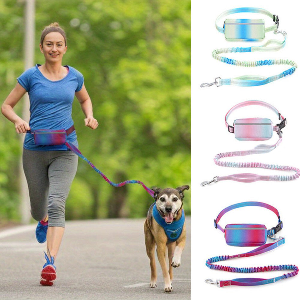 KFX-8227261 Hands-Free Dog Leash with Adjustable Waist Belt, Traction Rope for Walking and Jogging