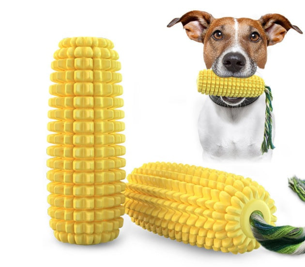 KFX-8228413 Corn Simulation Dog Molar Chew Toy with Suction Cup and Sound Feature