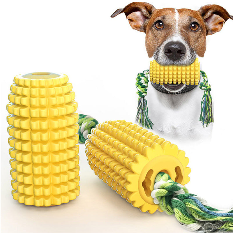 KFX-8228413 Corn Simulation Dog Molar Chew Toy with Suction Cup and Sound Feature