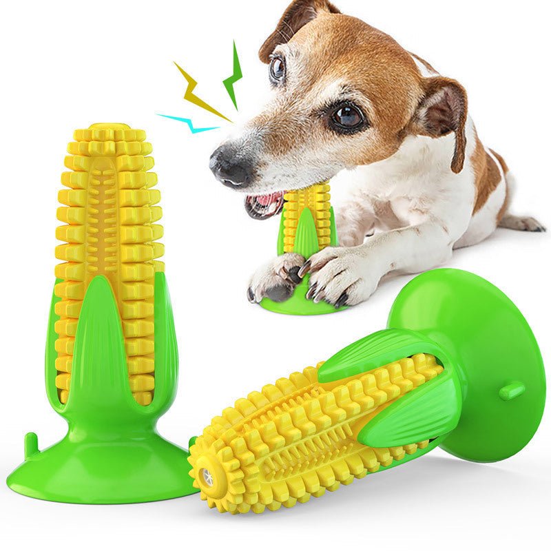 KFX-8228413 Corn Simulation Dog Molar Chew Toy with Suction Cup and Sound Feature