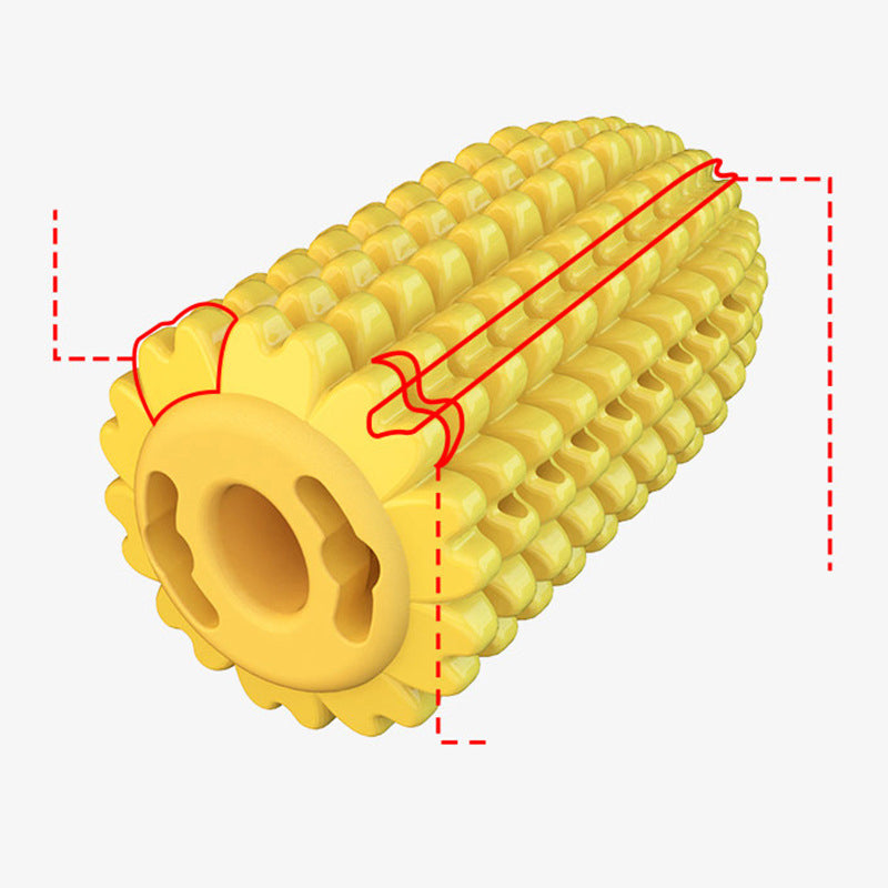 KFX-8228413 Corn Simulation Dog Molar Chew Toy with Suction Cup and Sound Feature