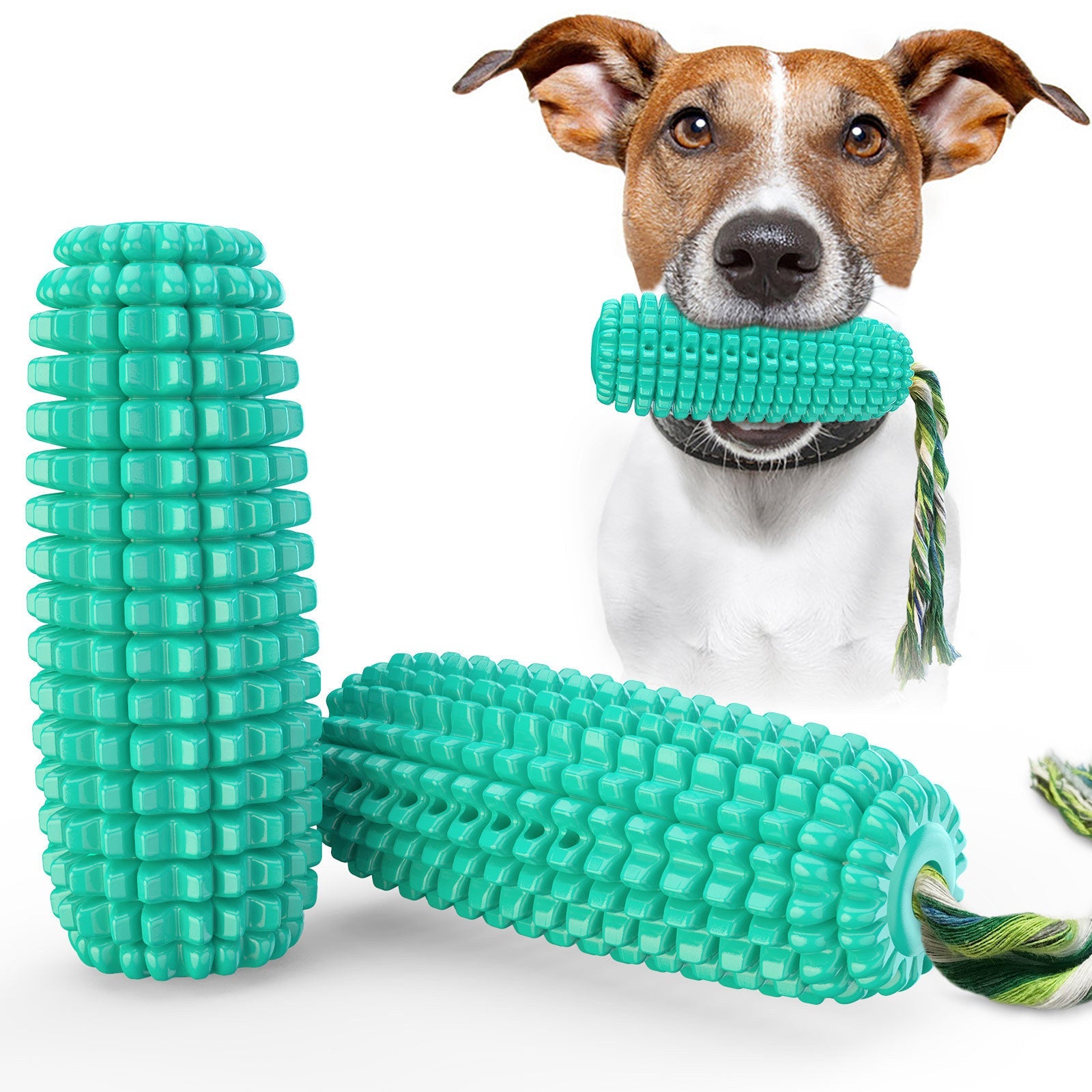 KFX-8228413 Corn Simulation Dog Molar Chew Toy with Suction Cup and Sound Feature