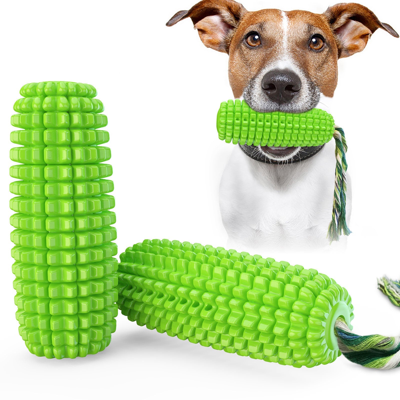 KFX-8228413 Corn Simulation Dog Molar Chew Toy with Suction Cup and Sound Feature