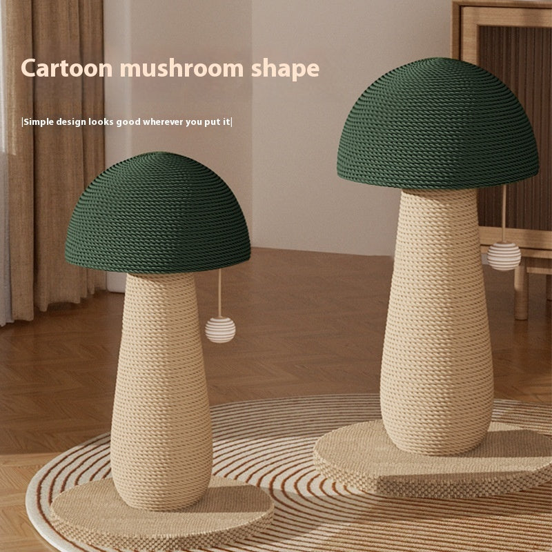 KFX-8230589 Mushroom Cat Scratching Pole with Jute Material - Durable and Dandruff-Free Scratch Board for Cats