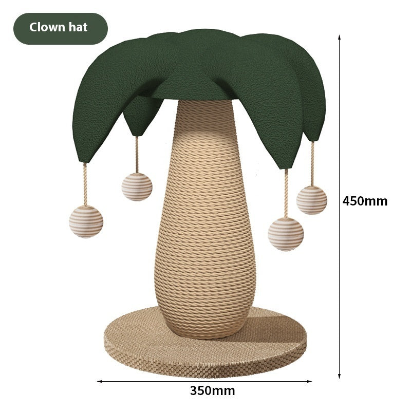 KFX-8230589 Mushroom Cat Scratching Pole with Jute Material - Durable and Dandruff-Free Scratch Board for Cats