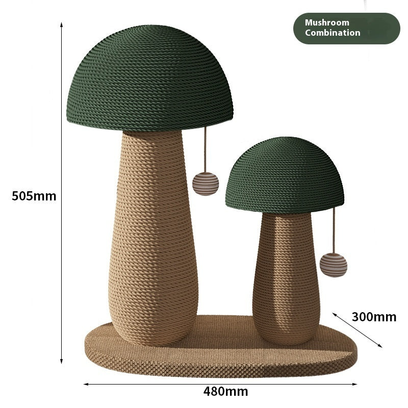 KFX-8230589 Mushroom Cat Scratching Pole with Jute Material - Durable and Dandruff-Free Scratch Board for Cats