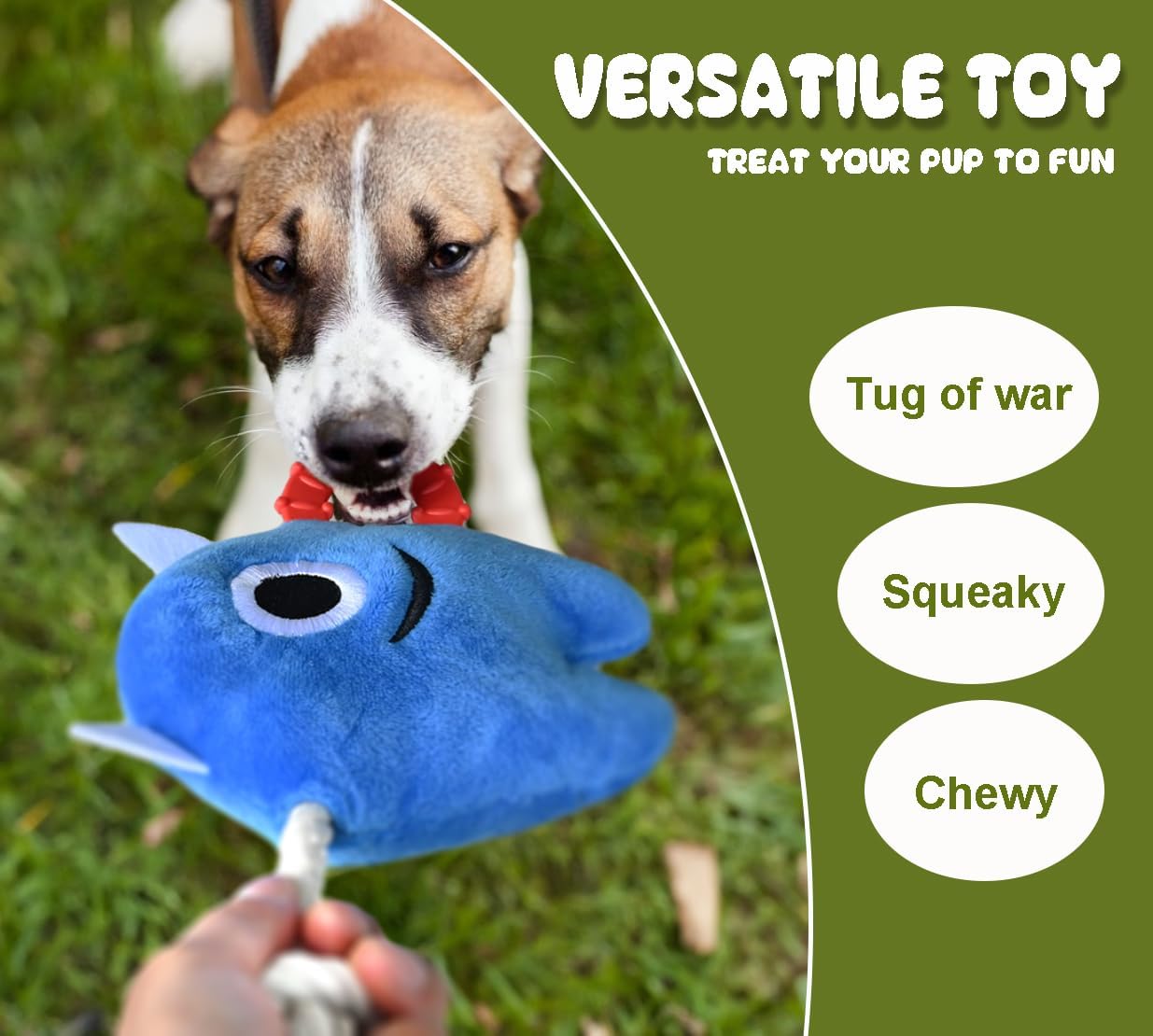 KFX-8233021 Durable Plush and Rope Dog Chew Toy for Interactive Play and Tugging Fun